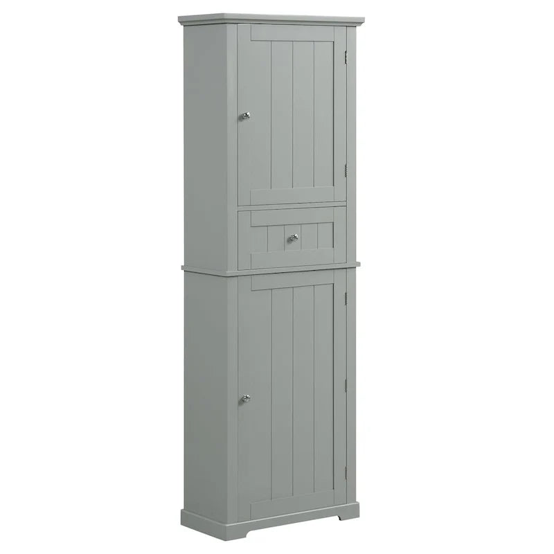Armoire de rangement autoportante avec tiroir et étagère réglable