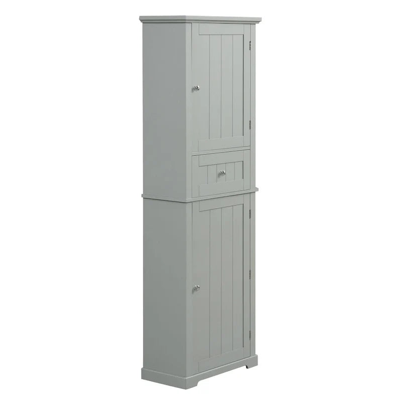 Armoire de rangement autoportante avec tiroir et étagère réglable