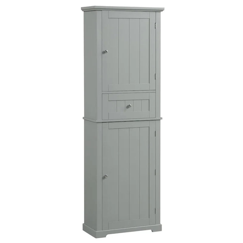Armoire de rangement autoportante avec tiroir et étagère réglable