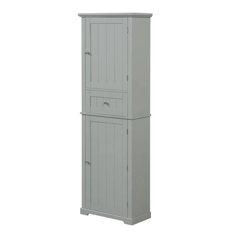 Armoire de rangement autoportante avec tiroir et étagère réglable