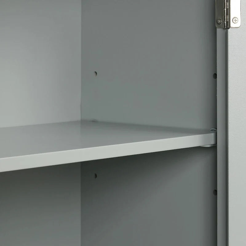Armoire de rangement autoportante avec tiroir et étagère réglable