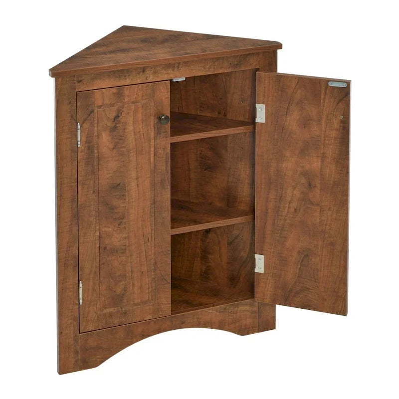 Bathroom Storage Cabinet with Adjustable Shelves Freestanding Floor Cabinet