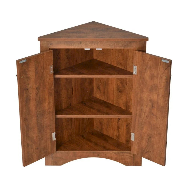 Bathroom Storage Cabinet with Adjustable Shelves Freestanding Floor Cabinet
