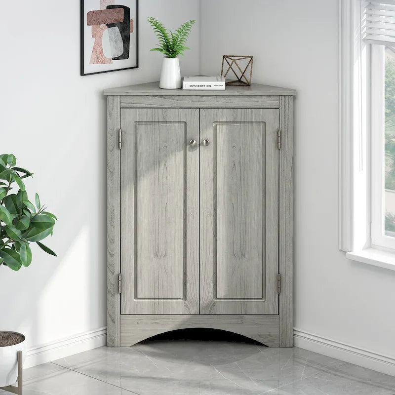 Bathroom Storage Cabinet with Adjustable Shelves Freestanding Floor Cabinet