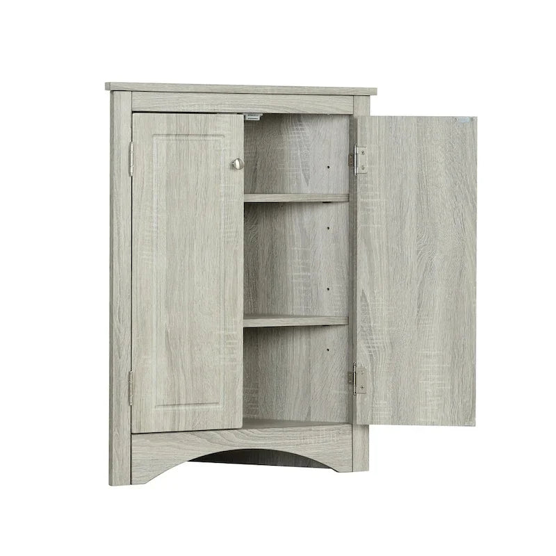 Bathroom Storage Cabinet with Adjustable Shelves Freestanding Floor Cabinet