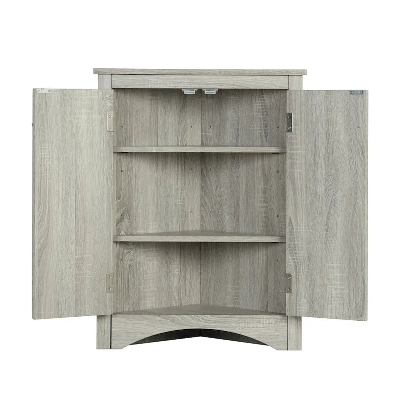 Bathroom Storage Cabinet with Adjustable Shelves Freestanding Floor Cabinet