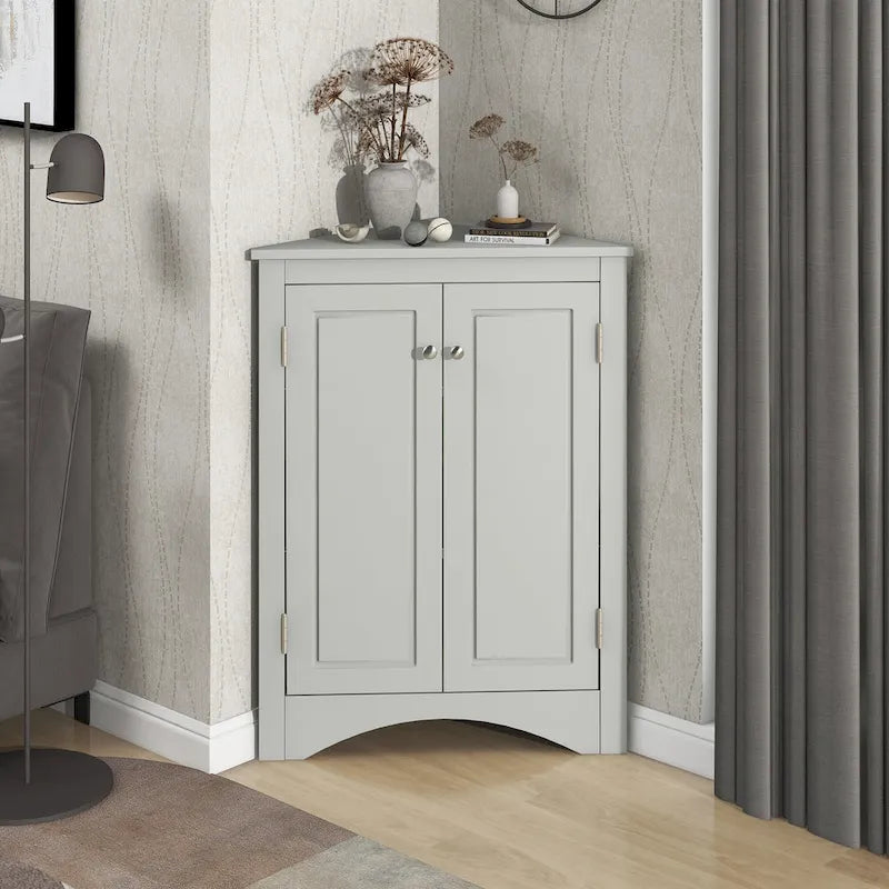 Bathroom Storage Cabinet with Adjustable Shelves Freestanding Floor Cabinet