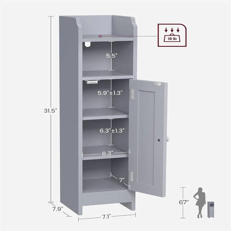 Kleiner Badezimmer-Eckschrank