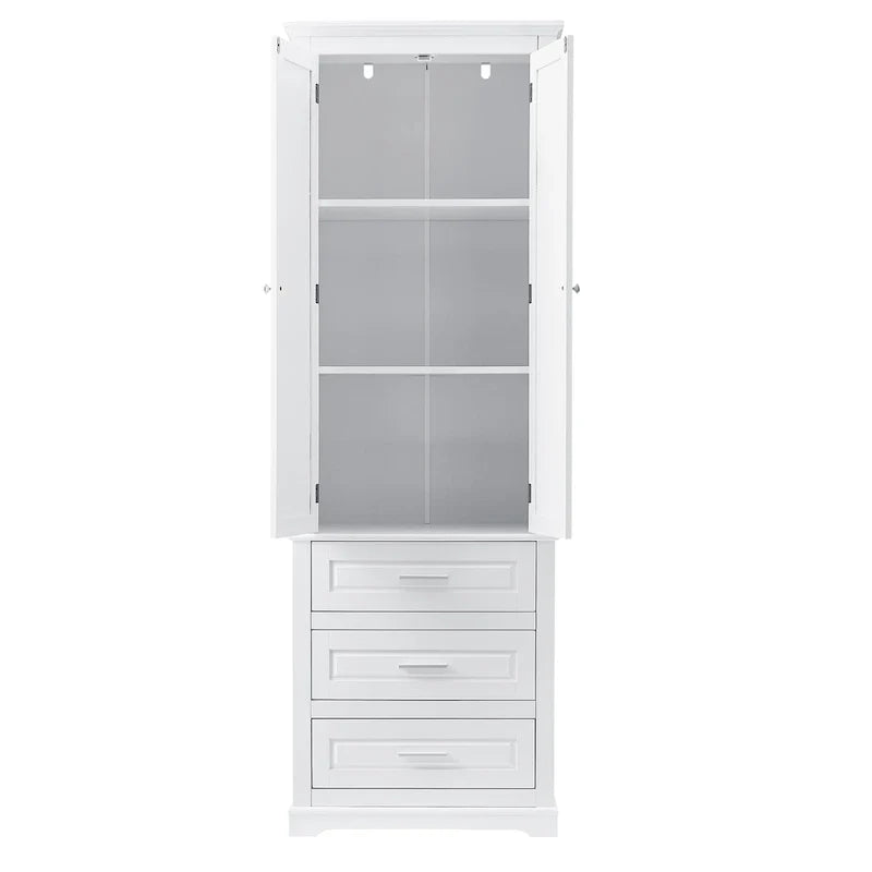 Armoire de rangement haute avec trois tiroirs