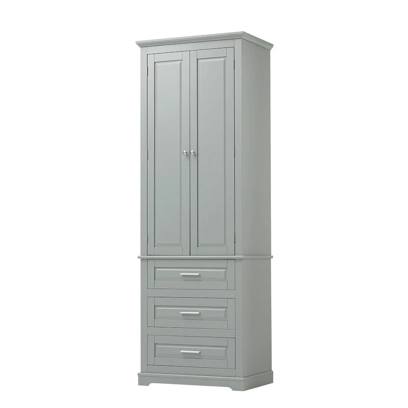 Armoire de rangement haute avec trois tiroirs
