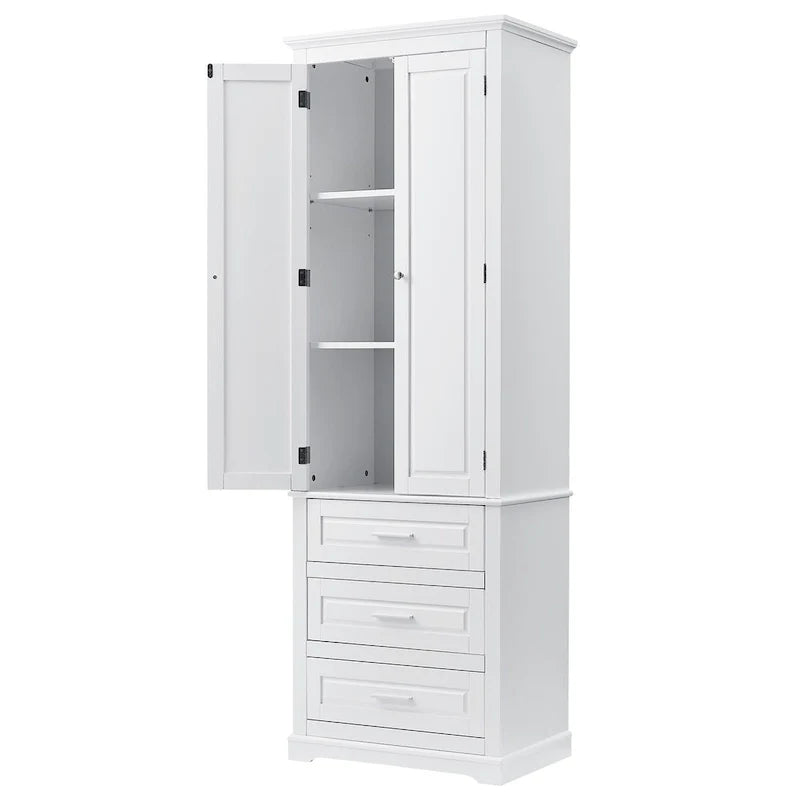 Armoire de rangement haute avec trois tiroirs
