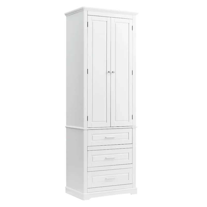 Armoire de rangement haute avec trois tiroirs