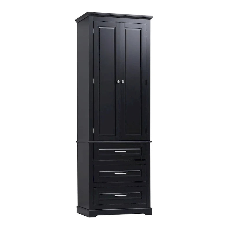 Armoire de rangement haute avec trois tiroirs