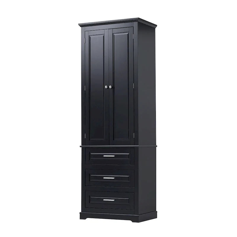 Armoire de rangement haute avec trois tiroirs