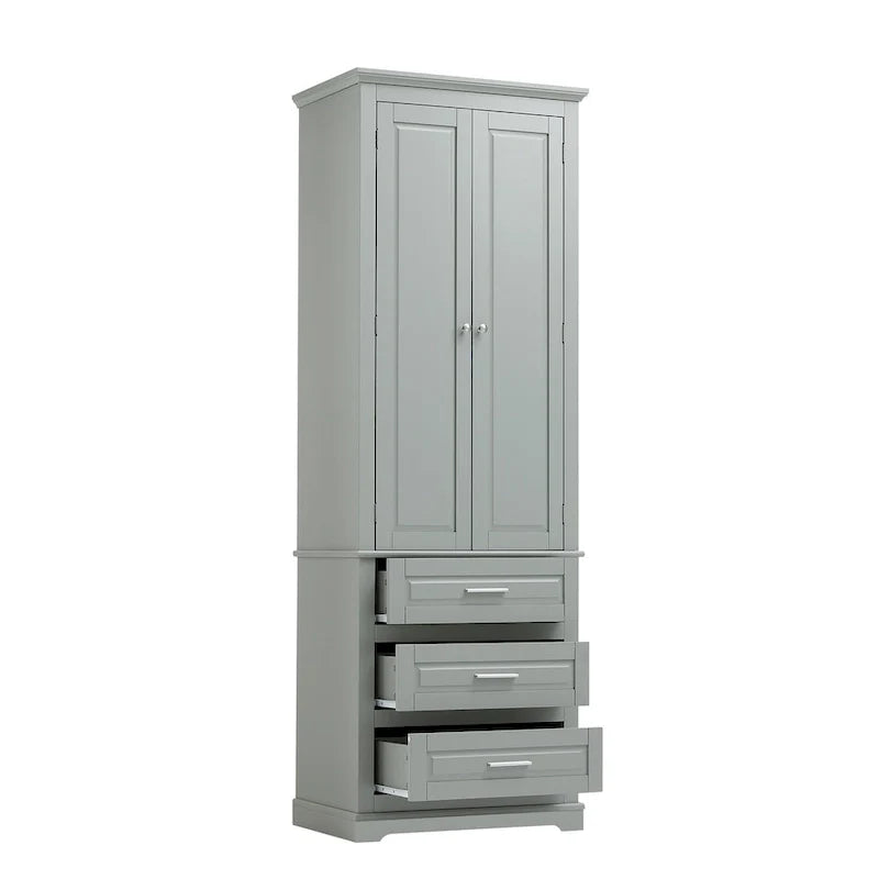 Armoire de rangement haute avec trois tiroirs