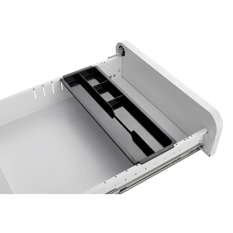 Rollcontainer mit drei Schubladen, vielseitiger Schrank, kippsicheres Design mit fünf Rollen, aus kaltgewalztem Stahl, wasserfest und feuchtigkeitsbeständig
