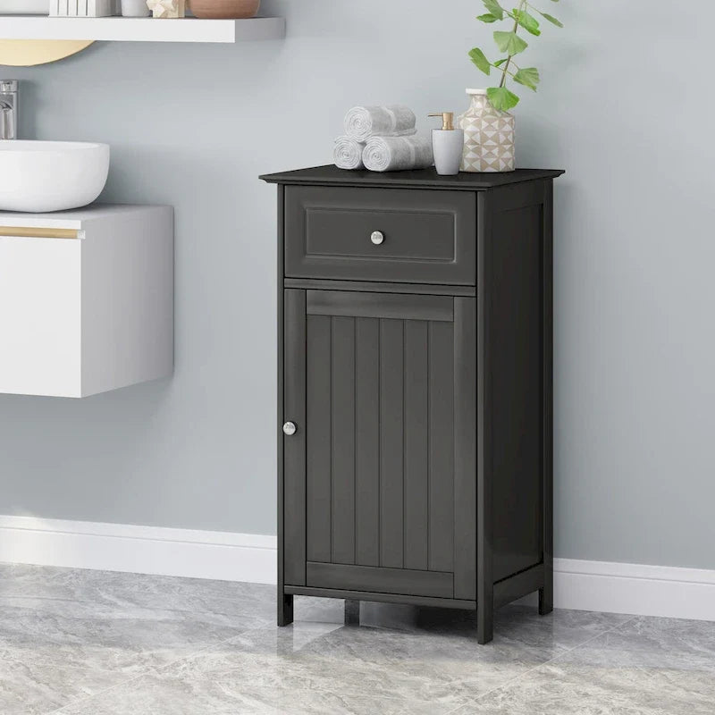 Dunkelgrauer Badezimmer-Bodenschrank