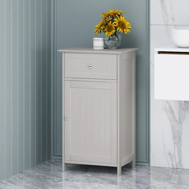 Dunkelgrauer Badezimmer-Bodenschrank