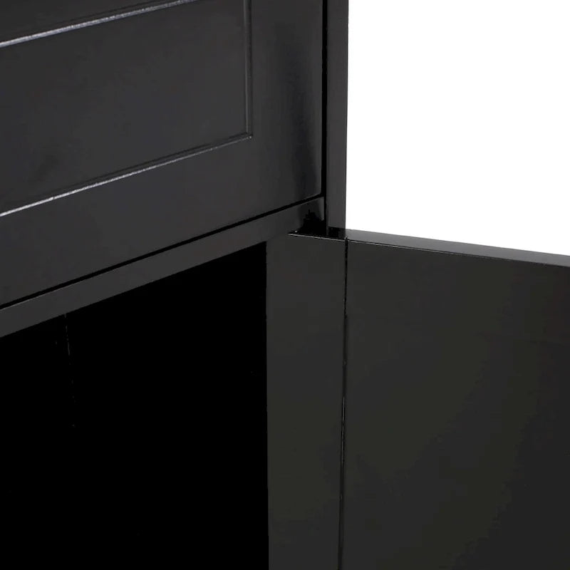 Dunkelgrauer Badezimmer-Bodenschrank