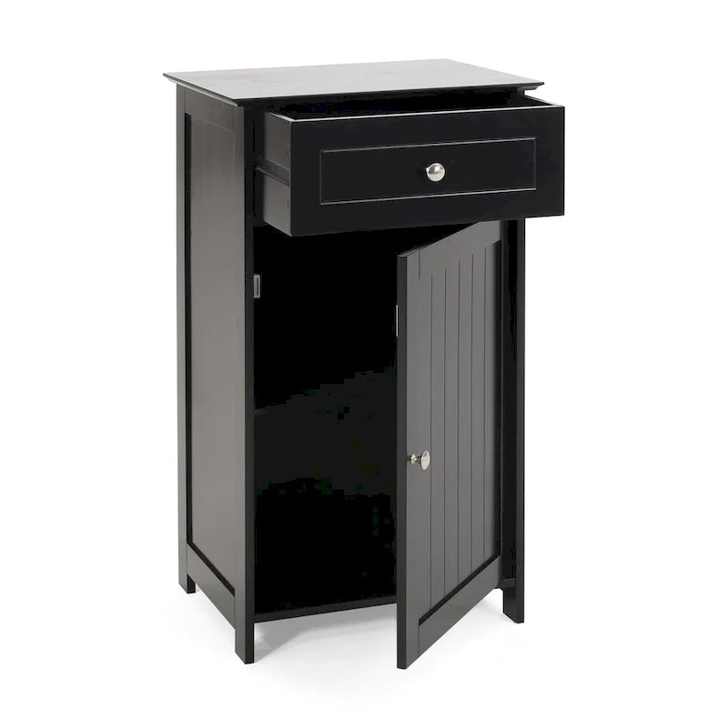Dunkelgrauer Badezimmer-Bodenschrank