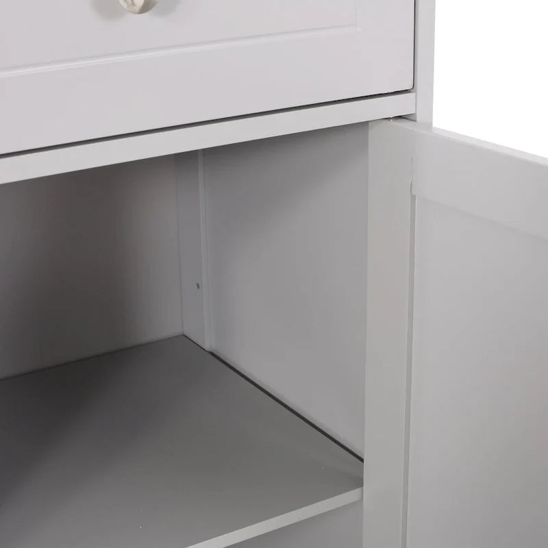 Dunkelgrauer Badezimmer-Bodenschrank
